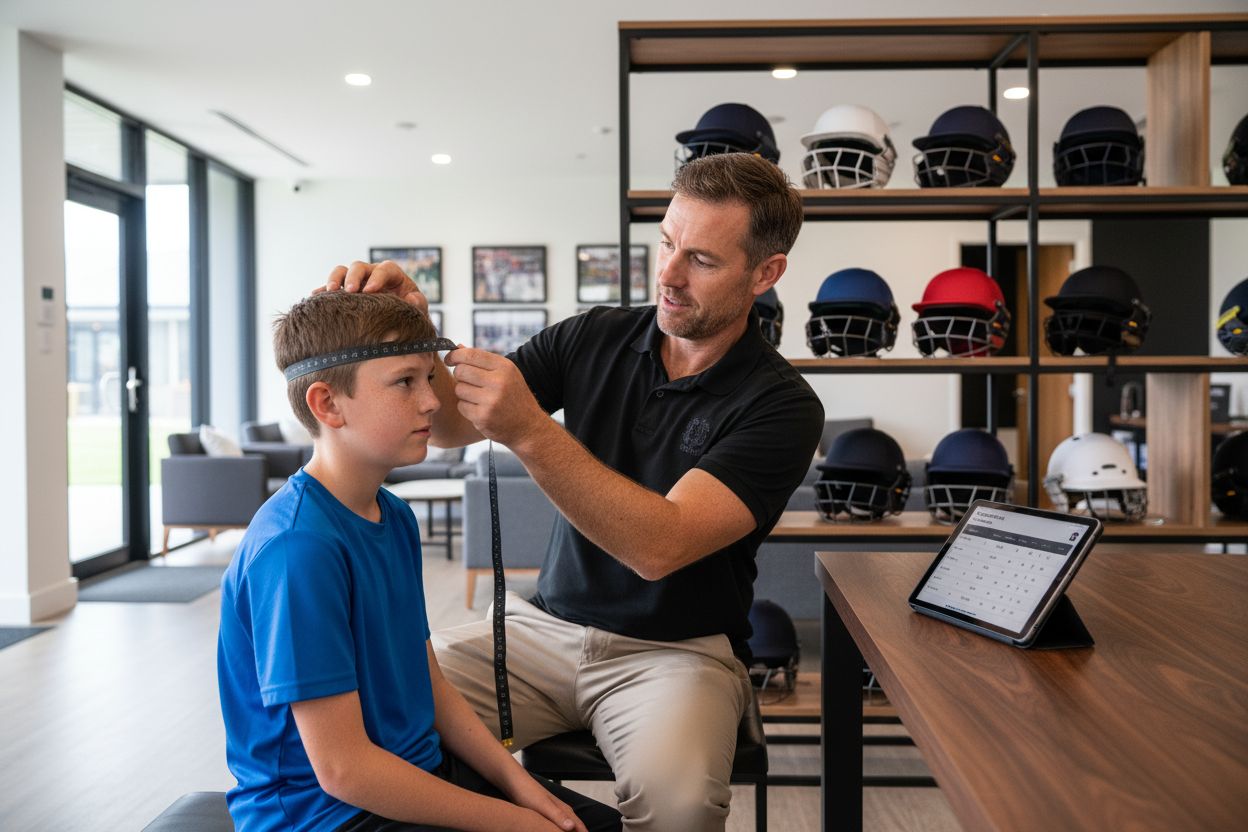 cricket helmet fitting