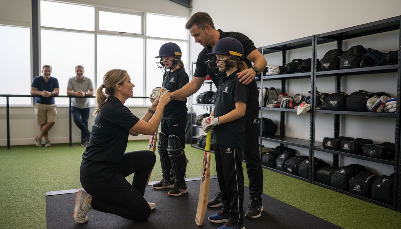 junior cricket fitting